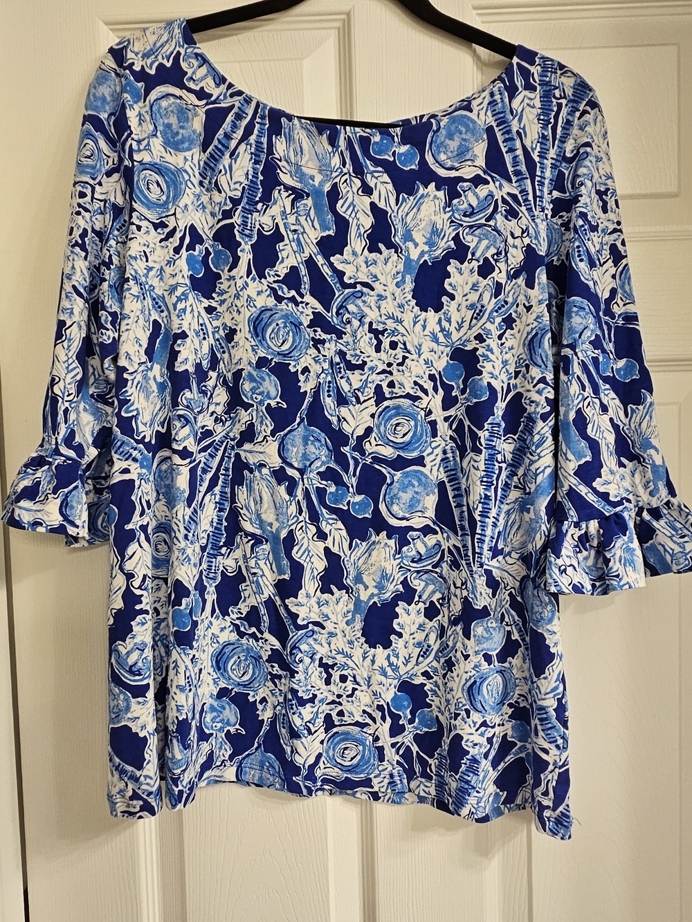 Lilly Pulitzer Waverly Scoop Neck In Pretty Peas Sz XL